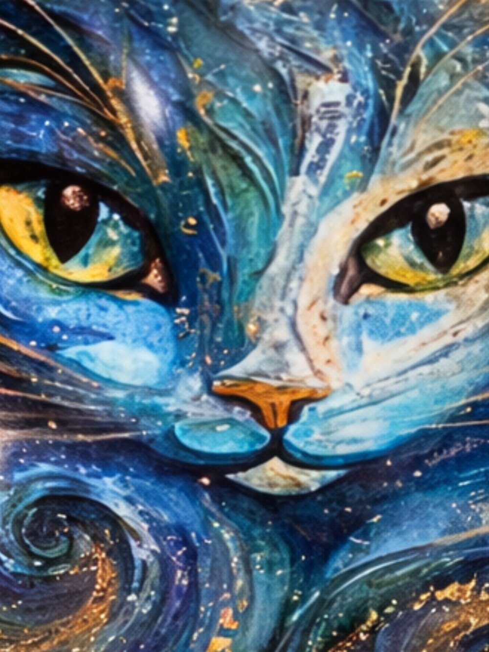 Starry Night Cosmic Cat Mug – Artistic Feline Gift Coffee Cup NIB - Picture 10 of 11